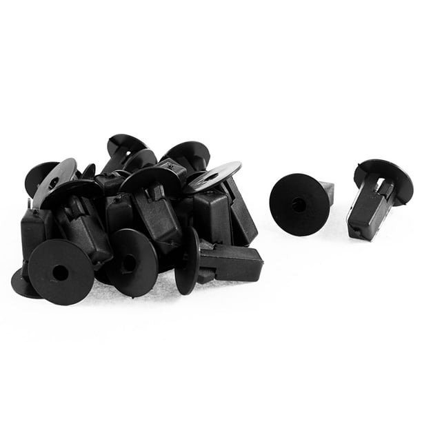 uxcell 10 Pcs Black Plastic Defender Push-Type Mat Clips
